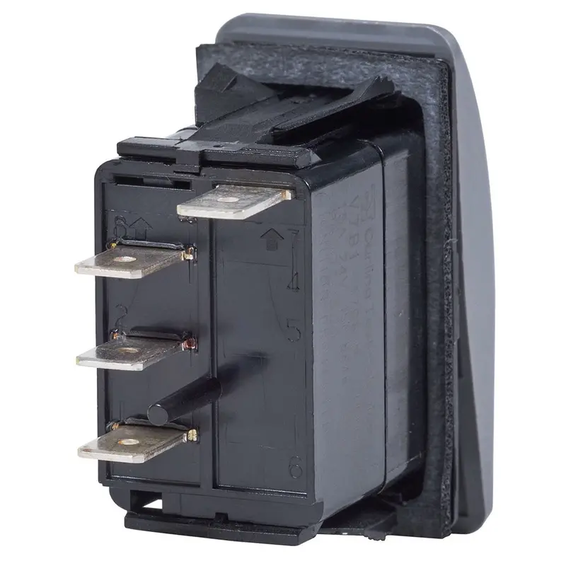 Blue Sea Contura Iii Spdt Rocker Switch – (On)-Off-On, Black Housing 2
