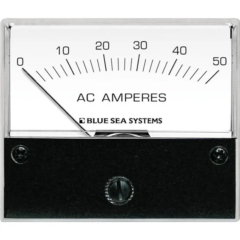 Blue Sea Systems 0–50A Ac Analog Ammeter – Panel-Mount Ac Current Meter (9630) 1