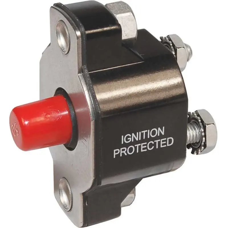 Blue Sea Systems 15-Amp Medium-Duty Push-Button Reset-Only Circuit Breaker 1