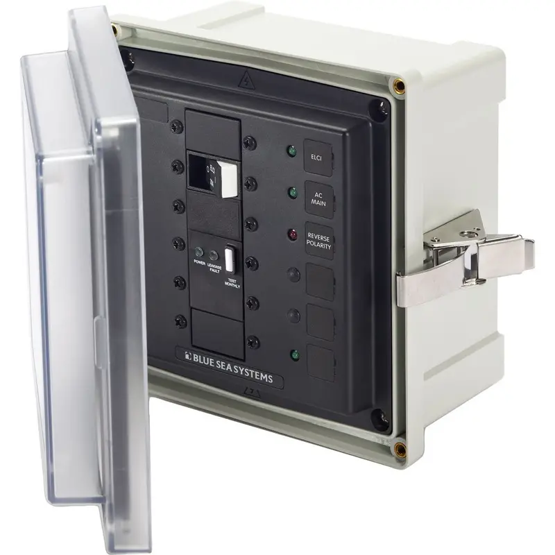Blue Sea Systems 3119 Sms Surface-Mount Ac/Dc Panel Enclosure – 120/240V Ac, 50A Elci Main, 1 Blank Slot [3119] 1