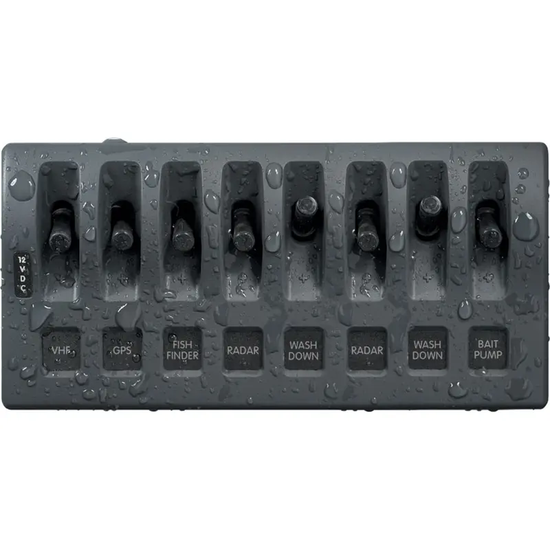 Blue Sea Systems 4309 Weatherdeck 12V Dc Waterproof Switch Panel – 8-Circuit [4309] 2