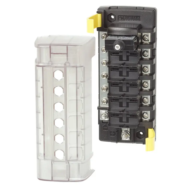 Blue Sea Systems 5052 6-Circuit St Clb Breaker Block With Negative Bus 1