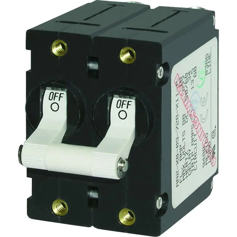 Blue Sea Systems 7238 A-Series 30-Amp Double-Pole White Toggle Switch 1