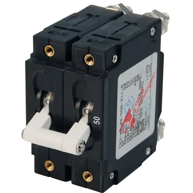 Blue Sea Systems 7251 50A Double-Pole C-Series Circuit Breaker – Dual-Pole Dc System Safeguard 1