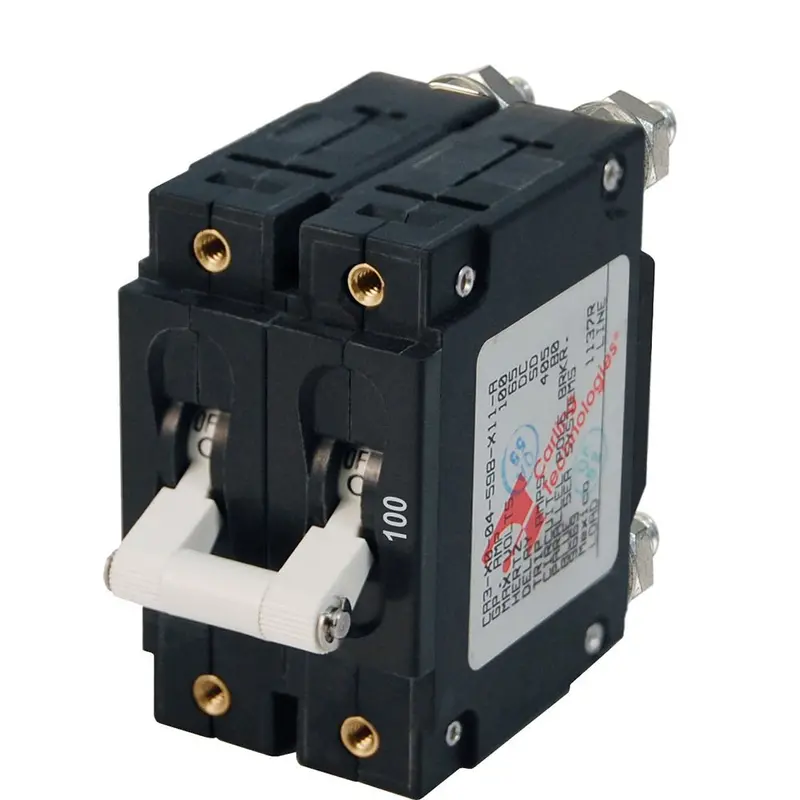Blue Sea Systems 7258 100A Double-Pole C-Series Circuit Breaker – Dual-Pole Battery Or Shore Power Isolation 1