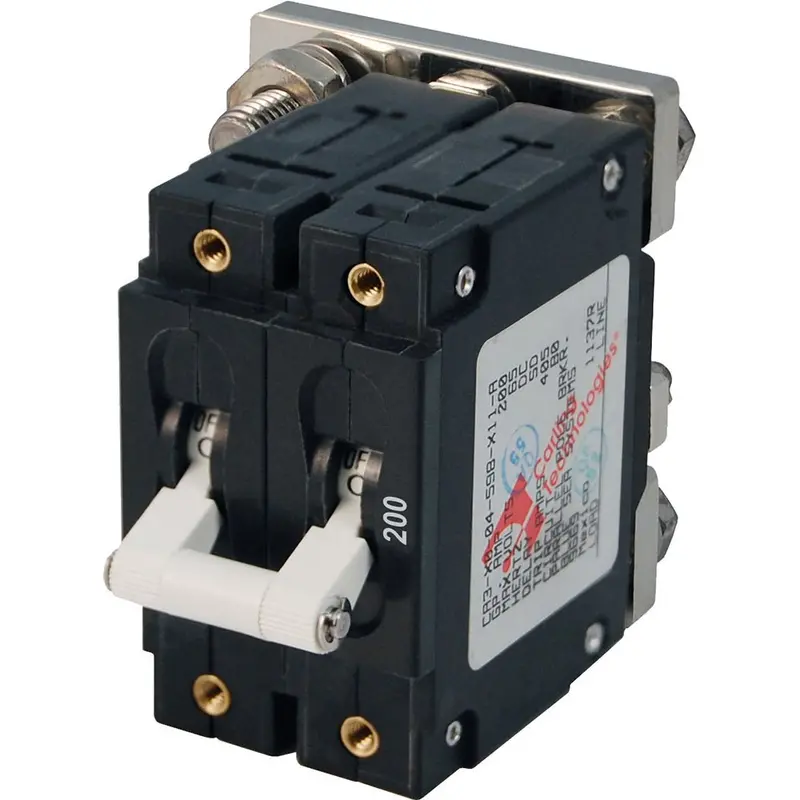 Blue Sea Systems 7269 200A Double-Pole Circuit Breaker – Dual-Pole Dc Main Switch With Overcurrent Protection 1