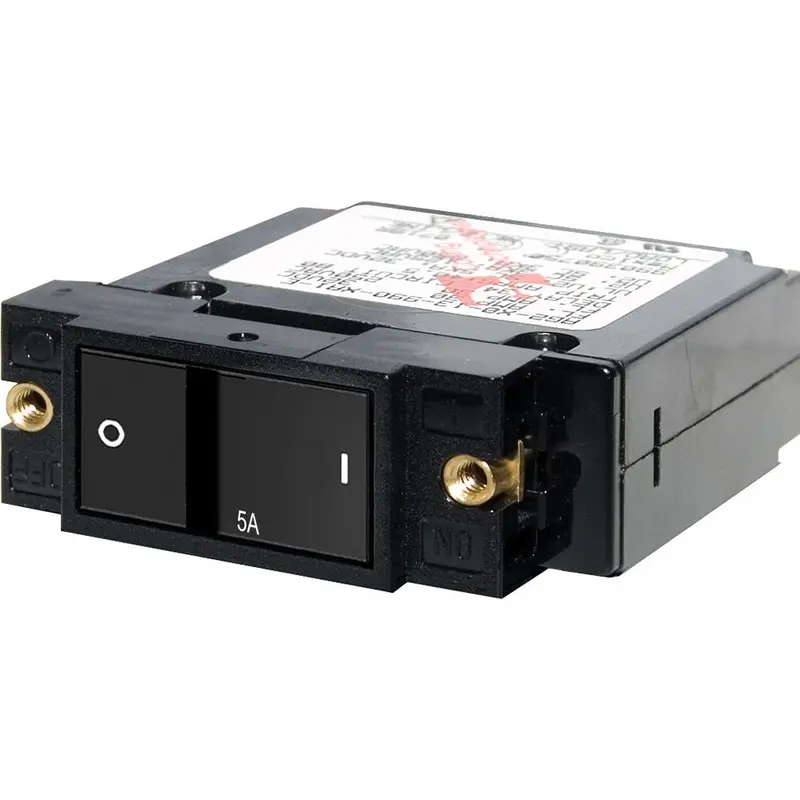 Blue Sea Systems 7400 5A Single-Pole Flat Rocker Circuit Breaker – Compact Small-Case Format 1