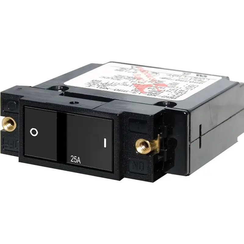 Blue Sea Systems 7405 Small-Case Flat Rocker Circuit Breaker: 25A, Single Pole 1