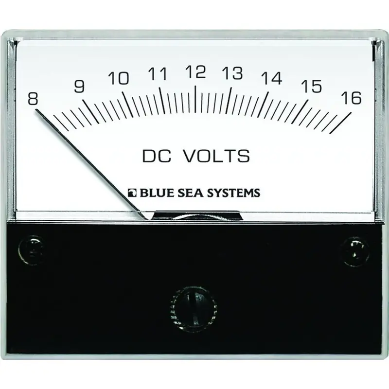 Blue Sea Systems 8003 2-3/4-Inch Dc Analog Voltmeter: 8–16V Range For Battery Voltage Display 1