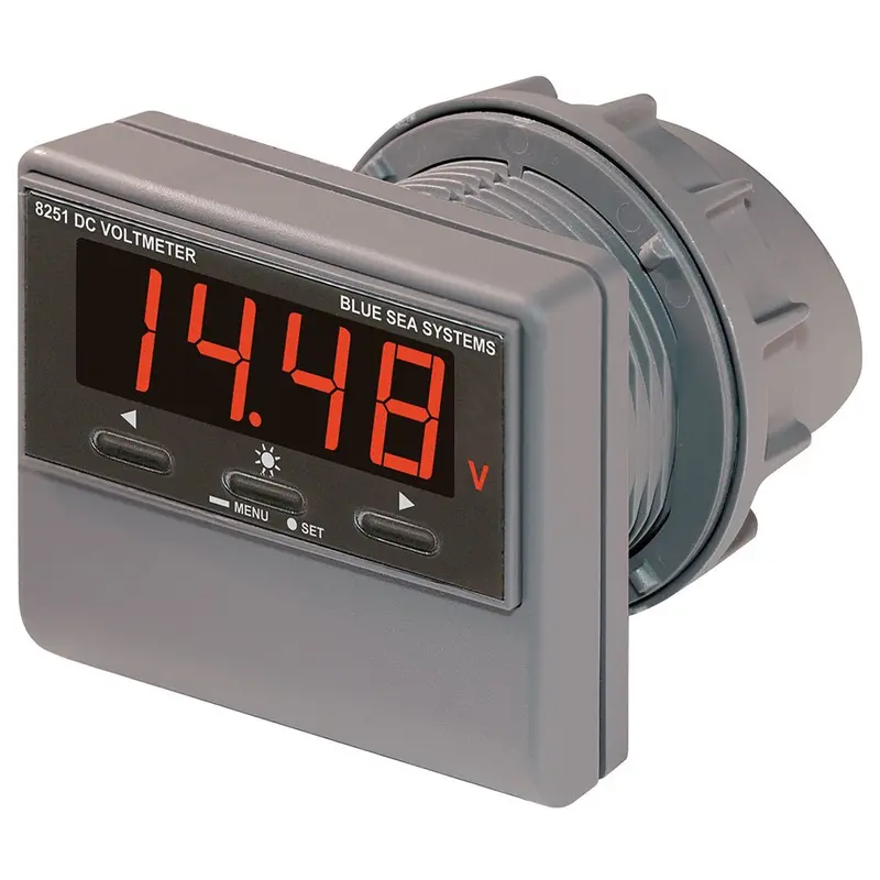 Blue Sea Systems 8251 Dc Digital Voltmeter With Programmable Alarm – 0–32V Range 1