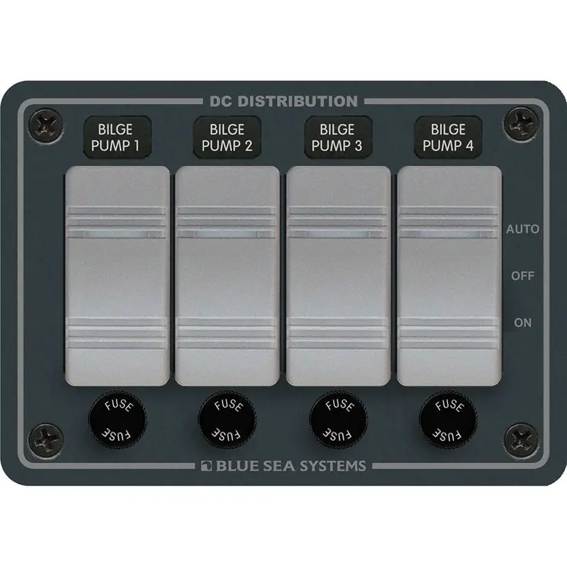 Blue Sea Systems Contura 4-Bilge Pump Control Panel With Led Indicators [8666] 1