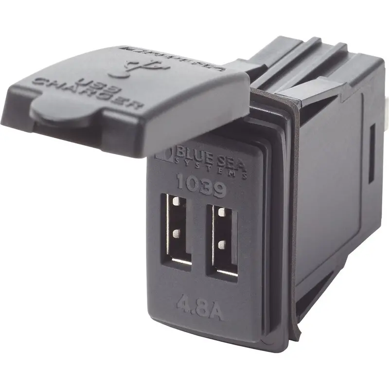 Blue Sea Systems Dual-Port 24V Usb Charger With Contura Mount – Model 1039 1