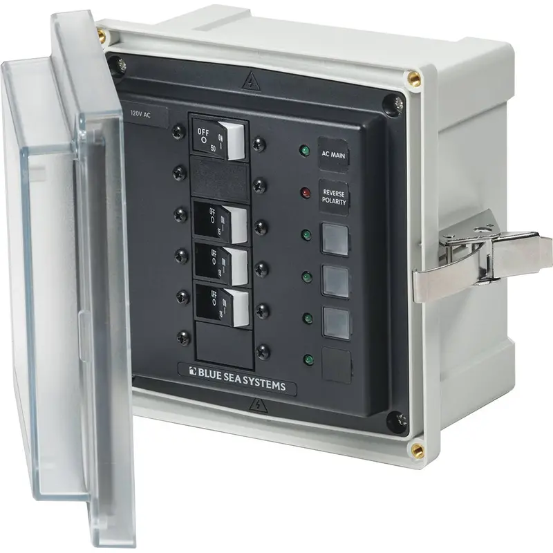Blue Sea Systems Sms Ac Distribution Box – 120V Ac Main Breaker + 3 Branch Circuits (15A) 1