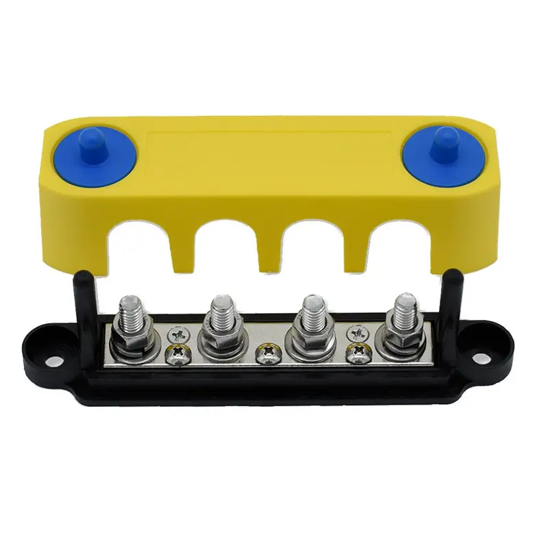 Bluewater 4-Gang Negative Busbar Terminal Block – Common Stud Design For Grounding [313756-B-023] 1