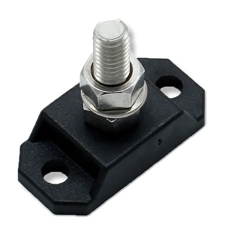 Bluewater 5/16" Black Heavy-Duty Power Post Terminal – High-Current Busbar Mount [314300-B-516] 1