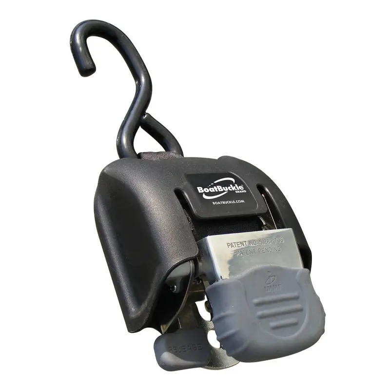 Boatbuckle G2 Retractable Transom Tie-Down – 2-Inch, 43-Inch Max Extension, Stainless Steel, Pair 1
