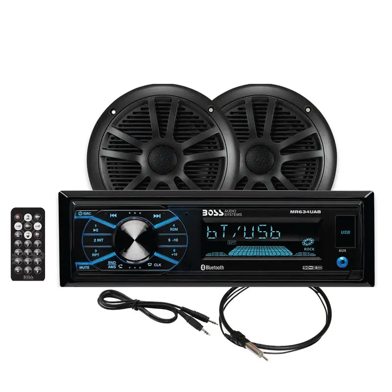 Boss Audio Mcbk634B.6 Marine Stereo And 6.5-Inch Speaker Kit – Black 1