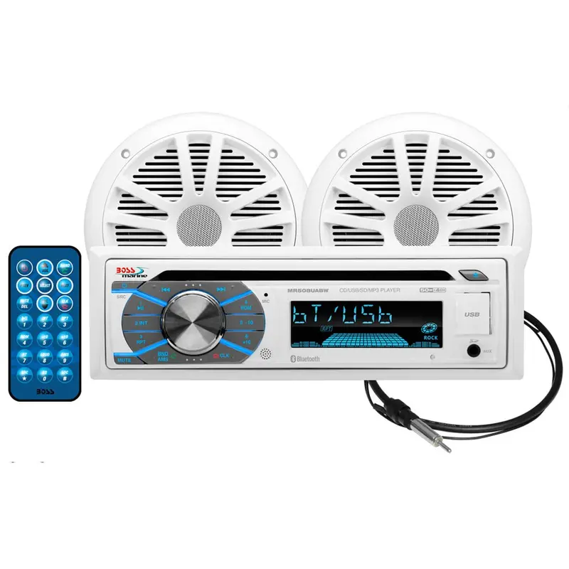 Boss Audio Mck508Wb.6 Marine Stereo System With 6.5-Inch White Speakers 1