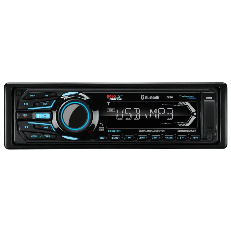 Boss Audio Mr1308Uabk Fully Marinized Bluetooth Receiver – Mp3-Compatible With Usb, Sd, And Aux Input [Mr1308Uabk] 1