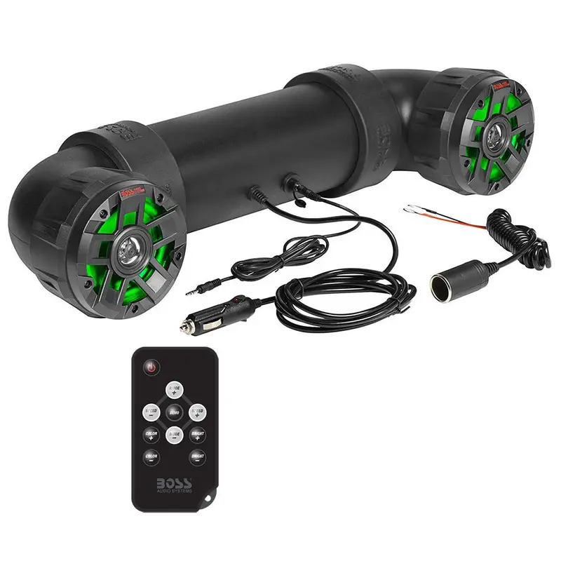 Boss Audio Utv4Brgb All-Terrain Amplified Sound System With 4-Inch Marine Speakers And Black 1-Inch Tweeters 1