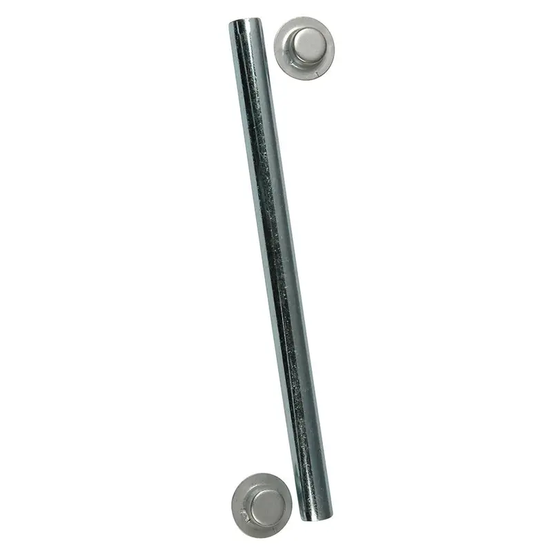 C.E. Smith Zinc-Plated Roller Shaft: 1/2" Diameter × 12-3/4" Length With Cap Nuts [10705A] 1
