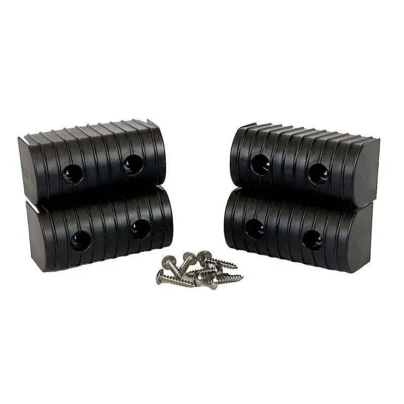 Caliber Bunkwrap 2" × 4" Black End Cap Kit – 4-Pack With Stainless Hardware [23051-Bk] 1