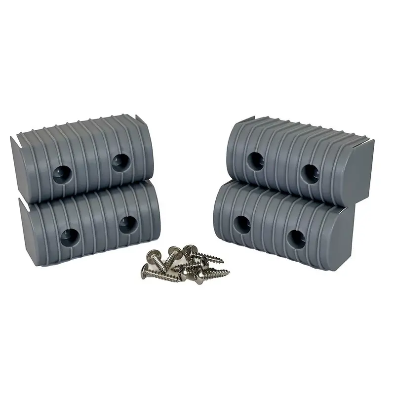 Caliber Bunkwrap 2" × 4" Grey End Cap Kit – 4-Pack With Stainless Hardware [23051] 1