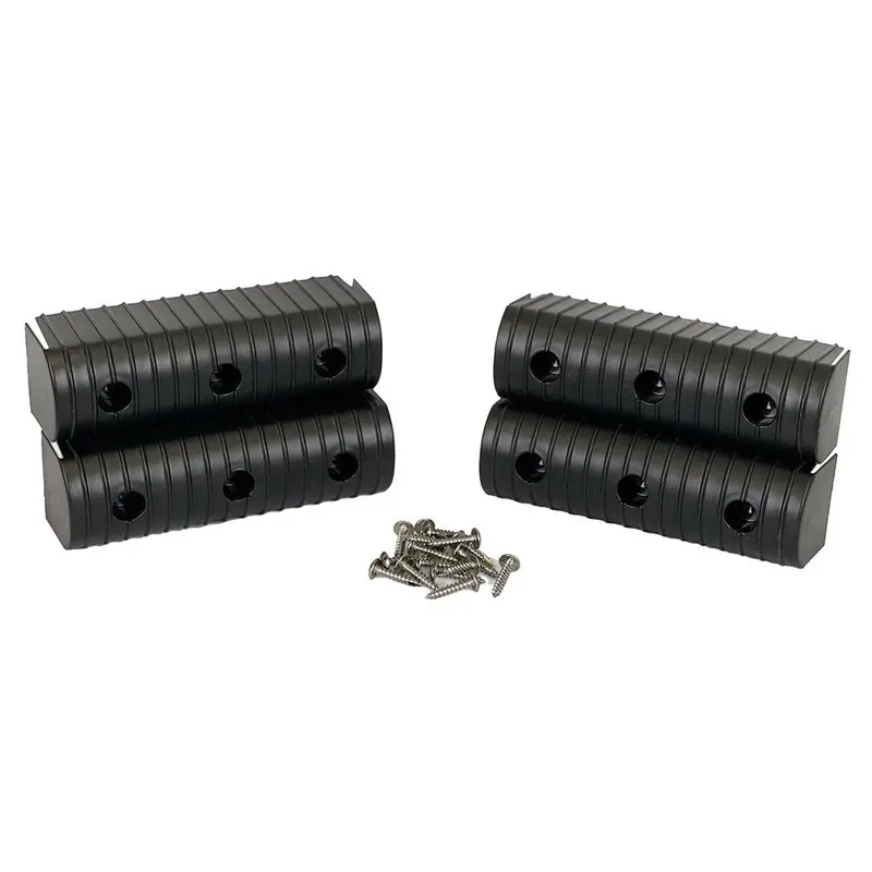 Caliber Bunkwrap 2" × 6" Black End Cap Kit – 4-Pack With Stainless Hardware [23053-Bk] 1
