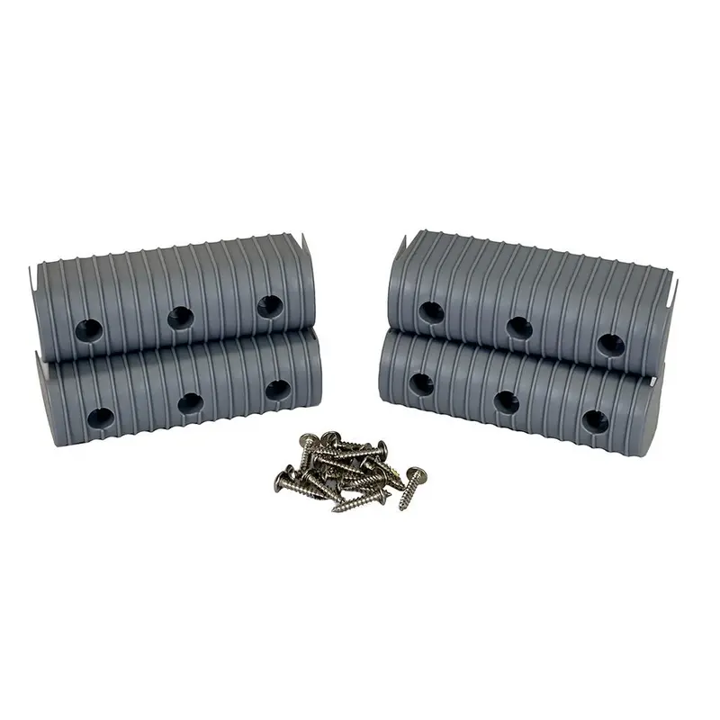 Caliber Bunkwrap 2" × 6" Grey End Cap Kit – 4-Pack With Stainless Hardware [23053] 1