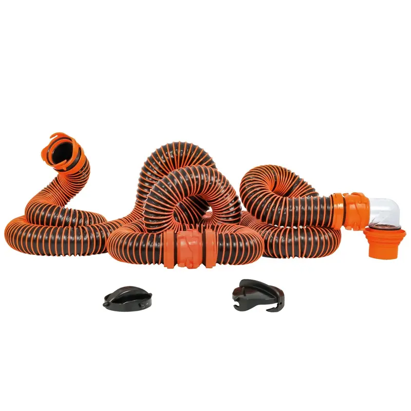 Camco Rhinoextreme 20-Foot Rv Sewer Hose Kit With 4-In-1 Elbow Caps (39867) 1
