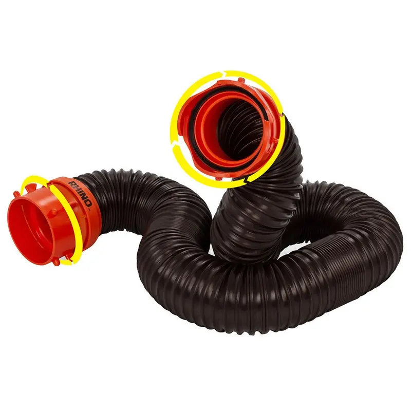 Camco Rhinoflex 5-Foot Sewer Hose Extension – Reinforced With Swivel Bayonet Lug Fitting 1