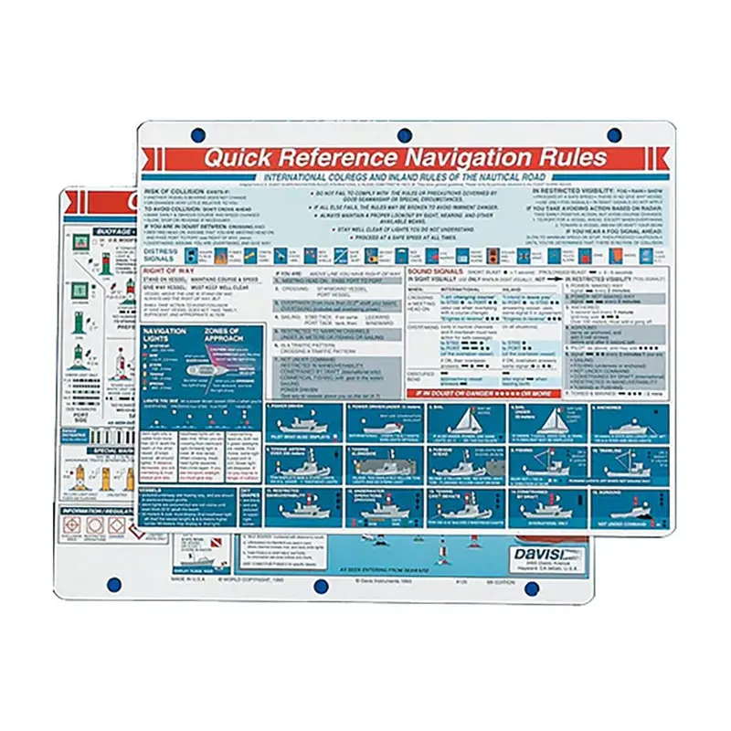 Davis 125 U.S. Navigation Rules Quick Reference Card 1