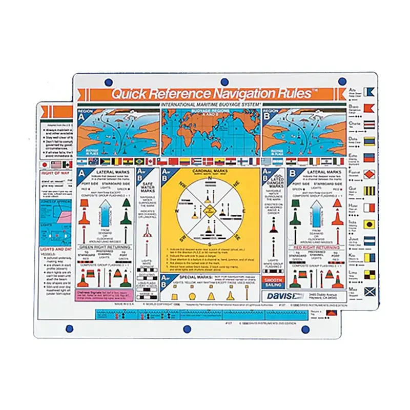 Davis 127 International Regulations For Preventing Collisions At Sea (Colregs) Card 1