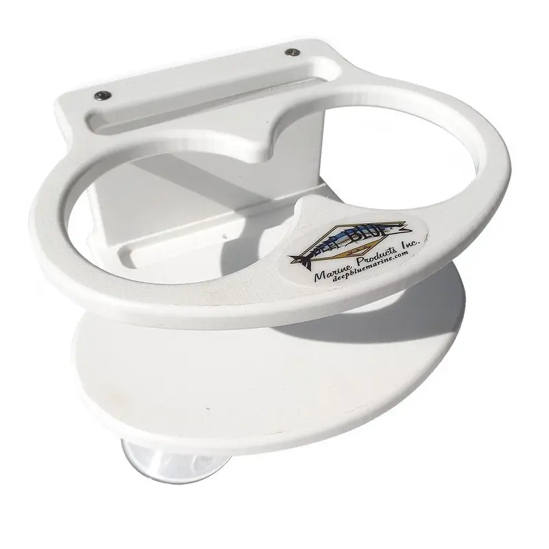 Deep Blue Marine Double Slim Can & Smartphone Holder — White, Space-Saving Deck Mount [Dsd-Cell] 1