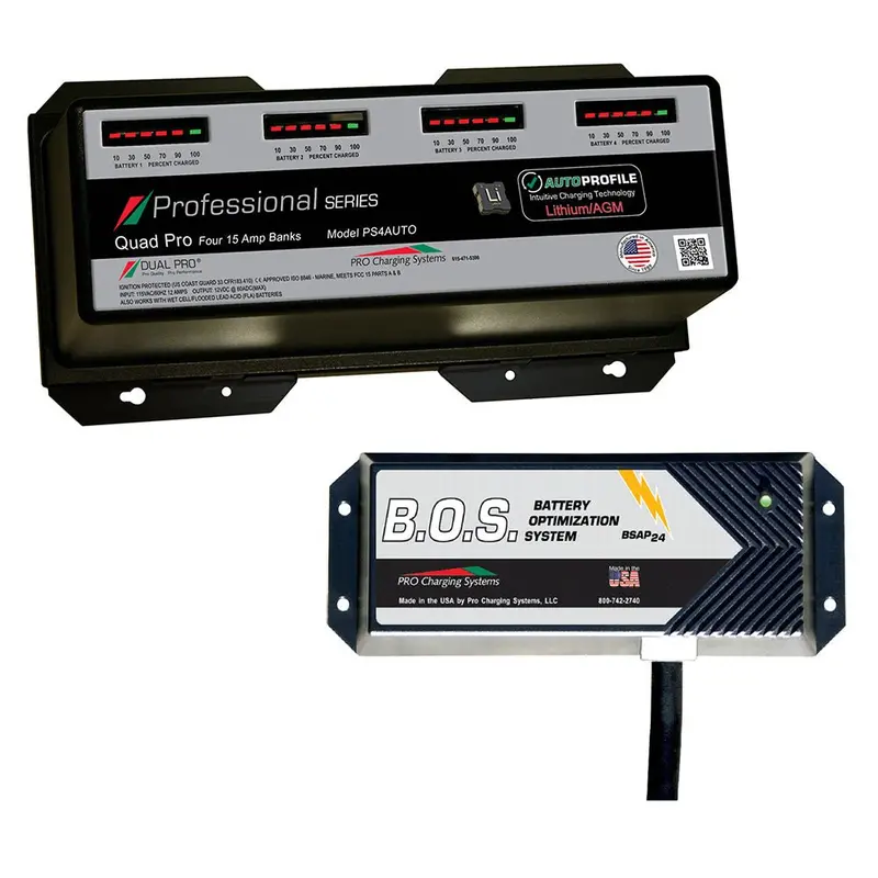Dual Pro Ps4 Programmable Auto 4-Bank 12V Battery Charger With Triple-Bank Onboard Switching [Ps4Auto/Bos12V3] 1