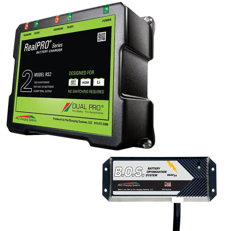 Dual Pro Rs2 2-Bank 12V Battery Charger With Dual-Bank Onboard Switching [Rs2/Bos12V2] 1