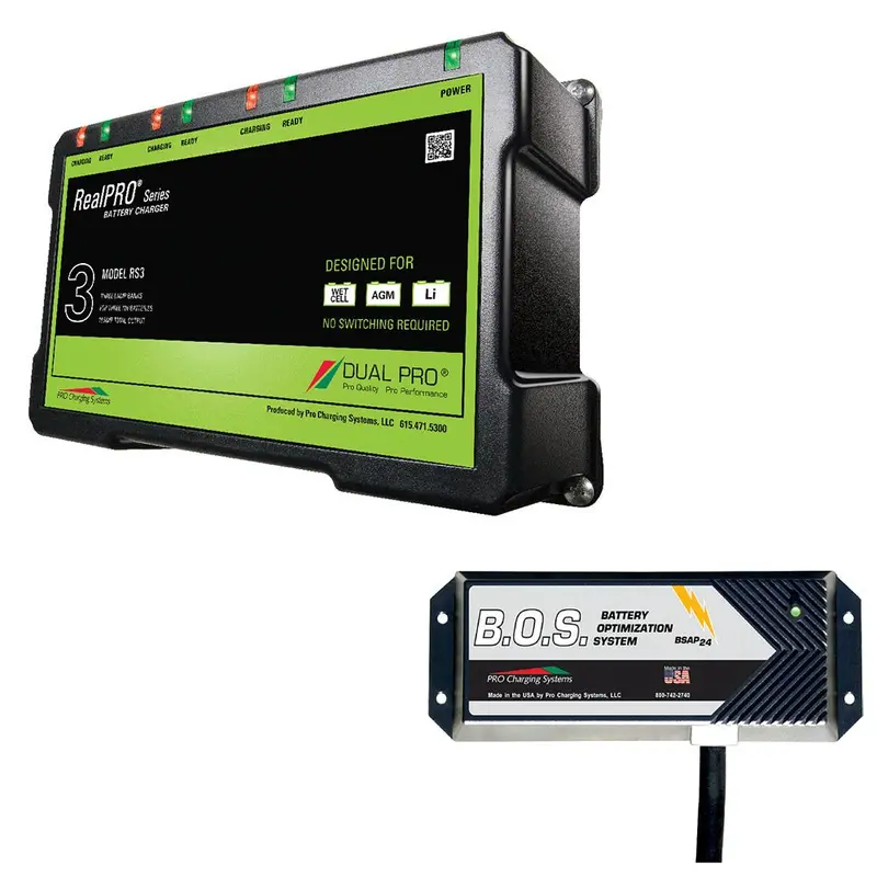 Dual Pro Rs3 3-Bank 12V Battery Charger With Triple-Bank Onboard Switching [Rs3/Bos12V3] 1