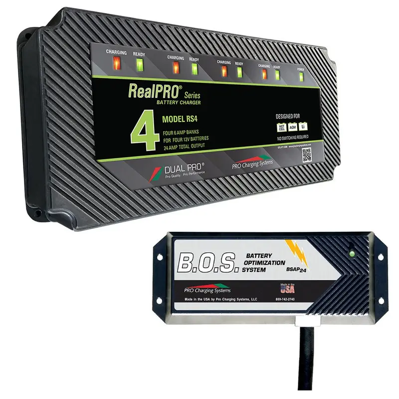 Dual Pro Rs4 4-Bank 12V Battery Charger With Triple-Bank Onboard Switching [Rs4/Bos12V3] 1