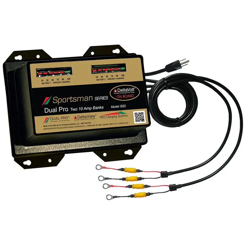 Dual Pro Sportsman 20A Dual-Bank Marine Battery Charger – 2–10 Banks, 12V/24V Ss2 1