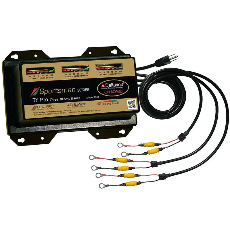 Dual Pro Sportsman 30A Multi-Bank Marine Battery Charger – 3–10 Banks, 12V–36V Ss3 1