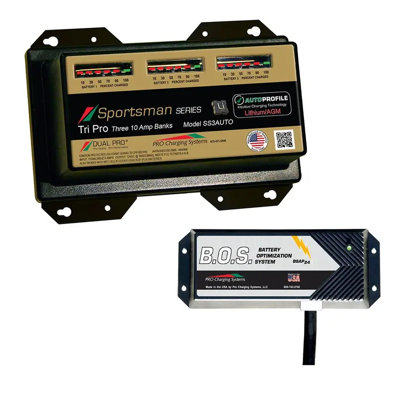 Dual Pro Ss3 Automatic 3-Bank 12V Battery Charger With Triple-Bank Onboard Switching [Ss3Auto/Bos12V3] 1
