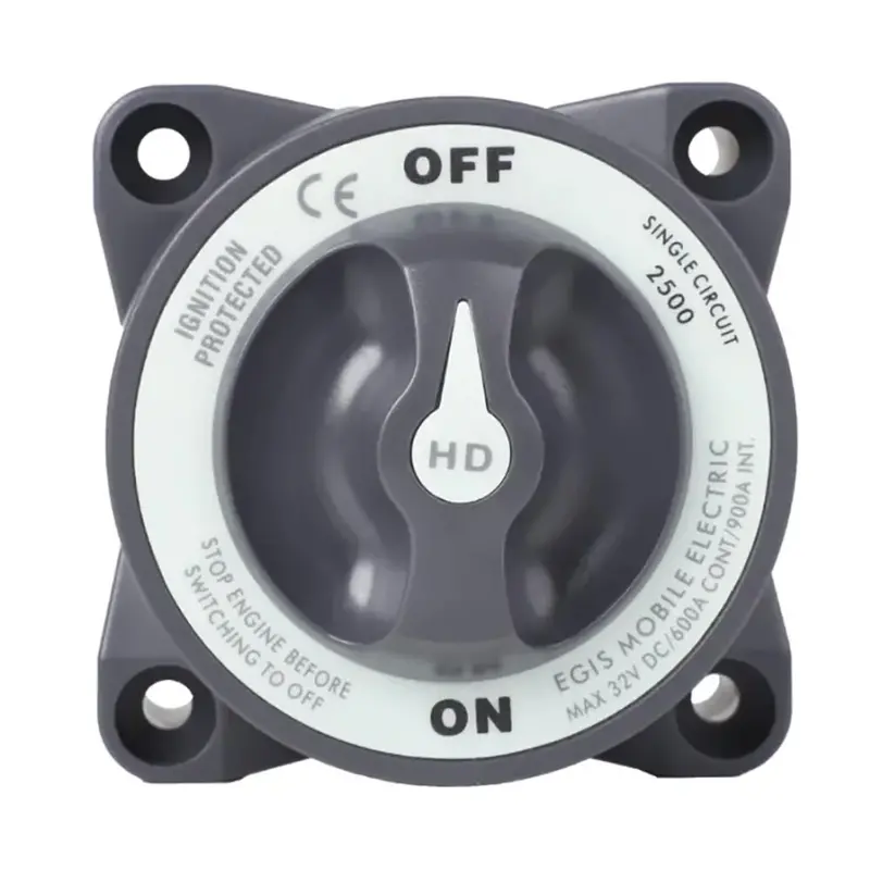 Egis Heavy-Duty 600A Battery Isolator Switch — Dual-Position Off/On Design [2500] 1