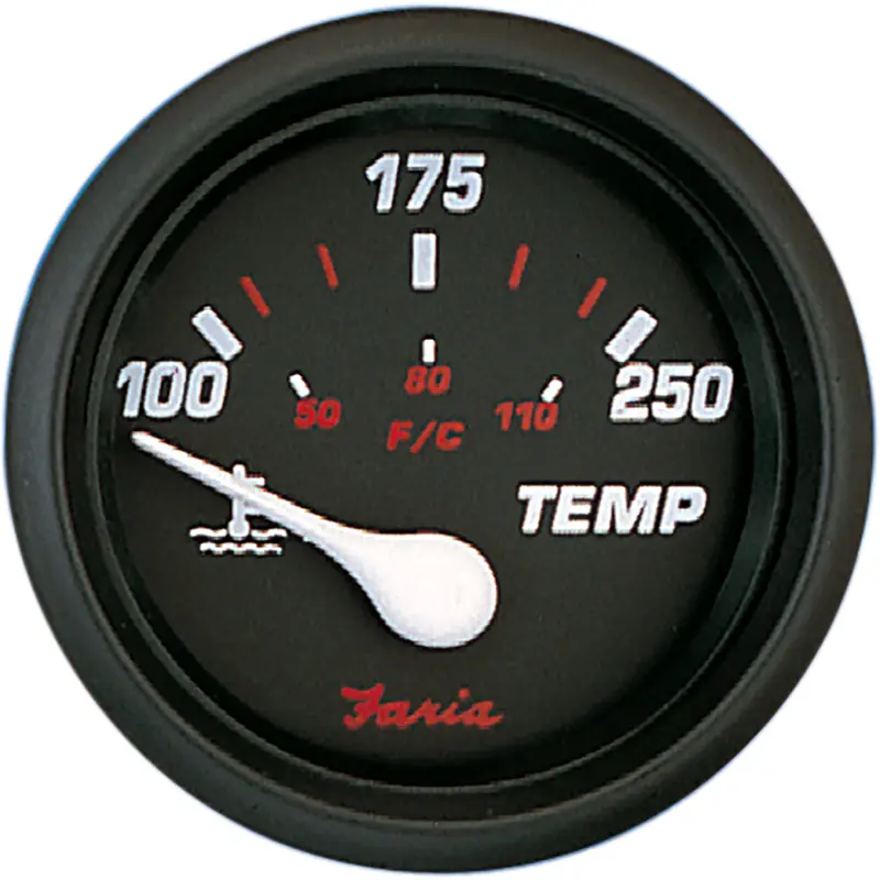 Faria 14604 Professional Red 2-Inch Water Temperature Gauge 1