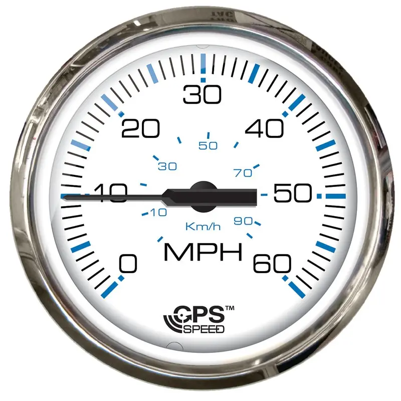 Faria 33839 Chesapeake Series 4" White Stainless Steel Gps Speedometer – 60 Mph Range 1