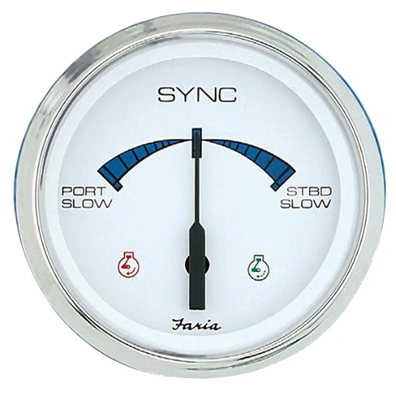 Faria 4" Chesapeake Stainless Steel Synchronizer – Variable-Ratio Support For Gas & Diesel 1