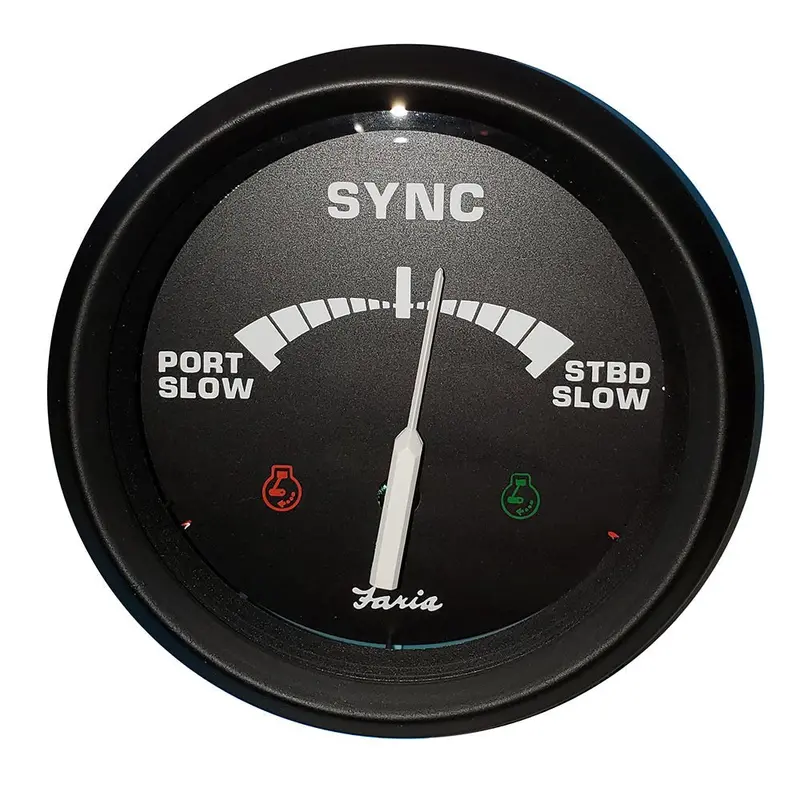 Faria 4" Dual-Engine Synchronizer Gauge – Compatible With Gas And Diesel Engines 1