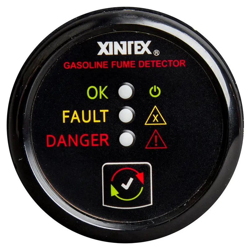 Fireboy-Xintex Gasoline Fume Detector With Black Bezel – 12/24V Dc [G-1B-R] 1