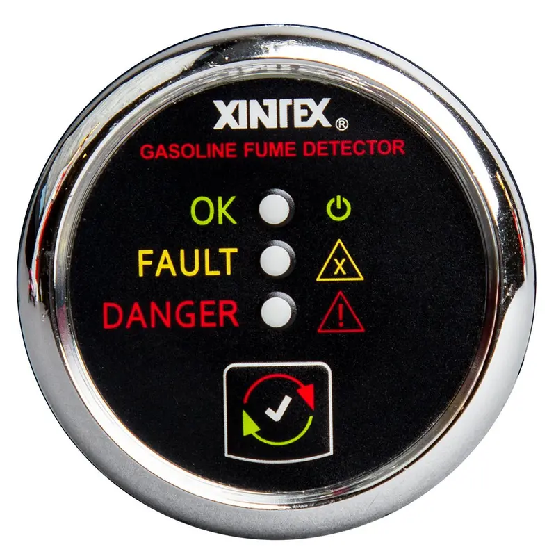 Fireboy-Xintex Gasoline Fume Detector With Chrome Bezel – 12/24V Dc [G-1C-R] 1