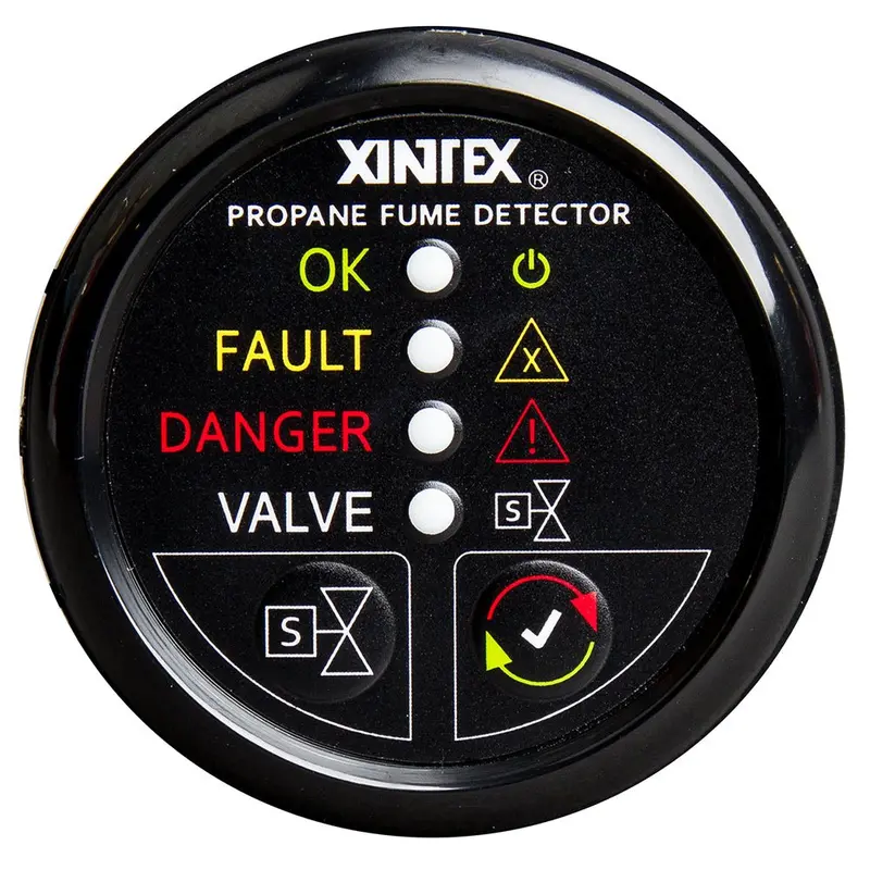 Fireboy-Xintex Propane Fume Detector With Auto Shut-Off, Plastic Sensor, No Solenoid – Black Bezel [P-1Bnv-R] 1