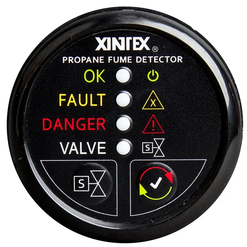 Fireboy-Xintex Propane Fume Detector With Solenoid Valve And Plastic Sensor – Black Bezel [P-1Bs-R] 1